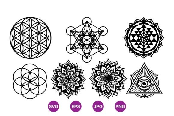 Download Sacred Geometry SVG Designs - Sacred geometry Collection