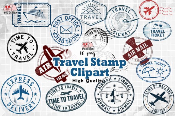 Download Travel Stamp Clipart PNG - Stamp Collection