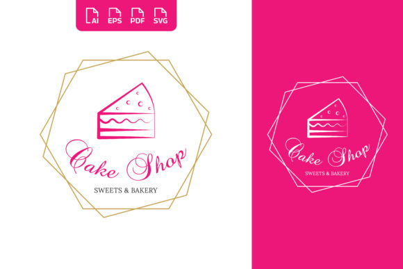 Download Beauty Cake Shop Badge Stamp Logo Design - Stamp Collection