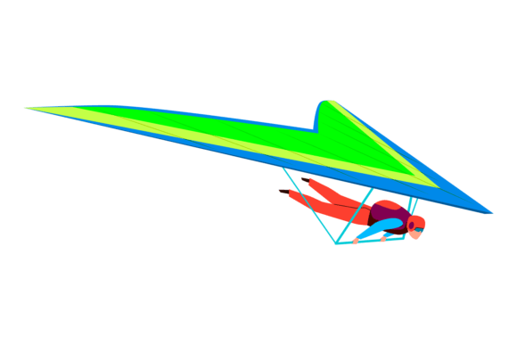 Download Sportsman Flying on Deltaplane. Extreme - Sportsman Collection
