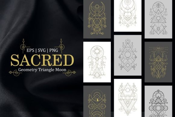 Download Sacred Geometry Triangle Moon - Sacred geometry Collection