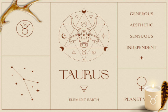 Download Taurus Zodiac Sign Logo Branding Designs - Branding Collection