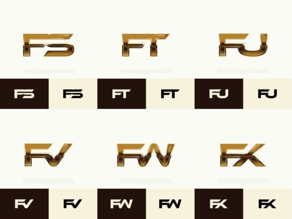 Download 6 Sets of FS-FX Initials Luxury Logos - Luxury logos Collection
