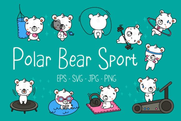 Download Cute Polar Bear Sportsman Set - Sportsman Collection