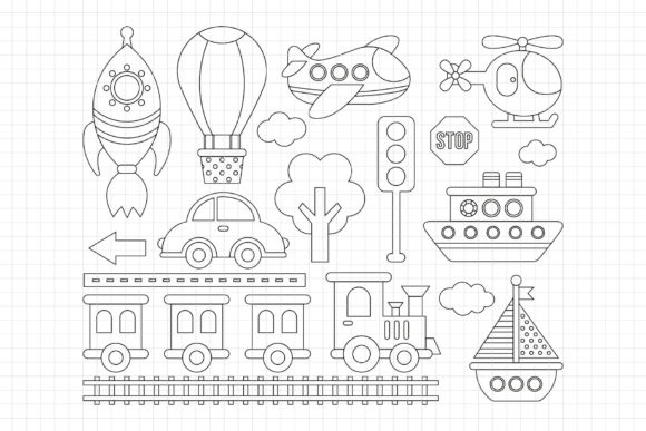 Download Transportation Digital Stamp (DS01) - Stamp Collection