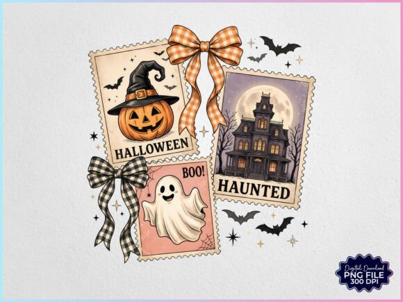 Download Halloween Stamp Coquette PNG - Premium Resources